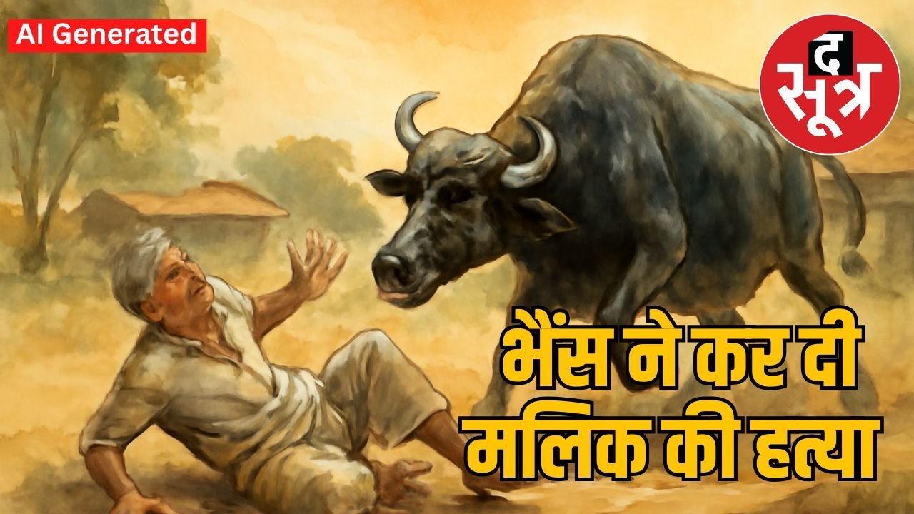 भैंस बनी काल, चारा डालने गए मालिक की सींगों और पैरों से कुचलकर ली जान