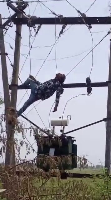 खेत में बिजली का काम करते हुए युवक की करंट लगने से हुई मौत …   परिजनों का आरोप विद्युत विभाग की लापरवाही से गई नीलेश की जान