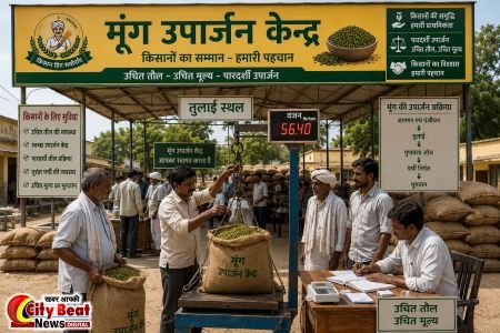 जिले में समर्थन मूल्य पर ग्रीष्मकालीन मूंग उपार्जन हेतु बनाए गए हैं 13 केन्द्र