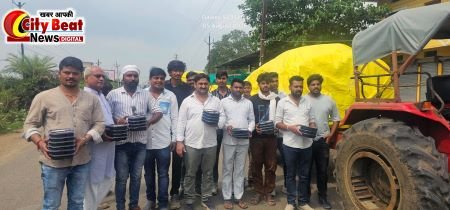आज बुधवार को लगातार तीसरे दिन मूंग खरीदी केन्द्रो पर भोजन किया वितरित